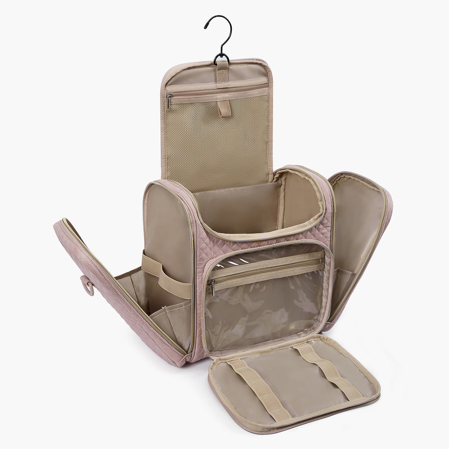 Bonchemin Pink Large Capacity Travel Toiletry Bag