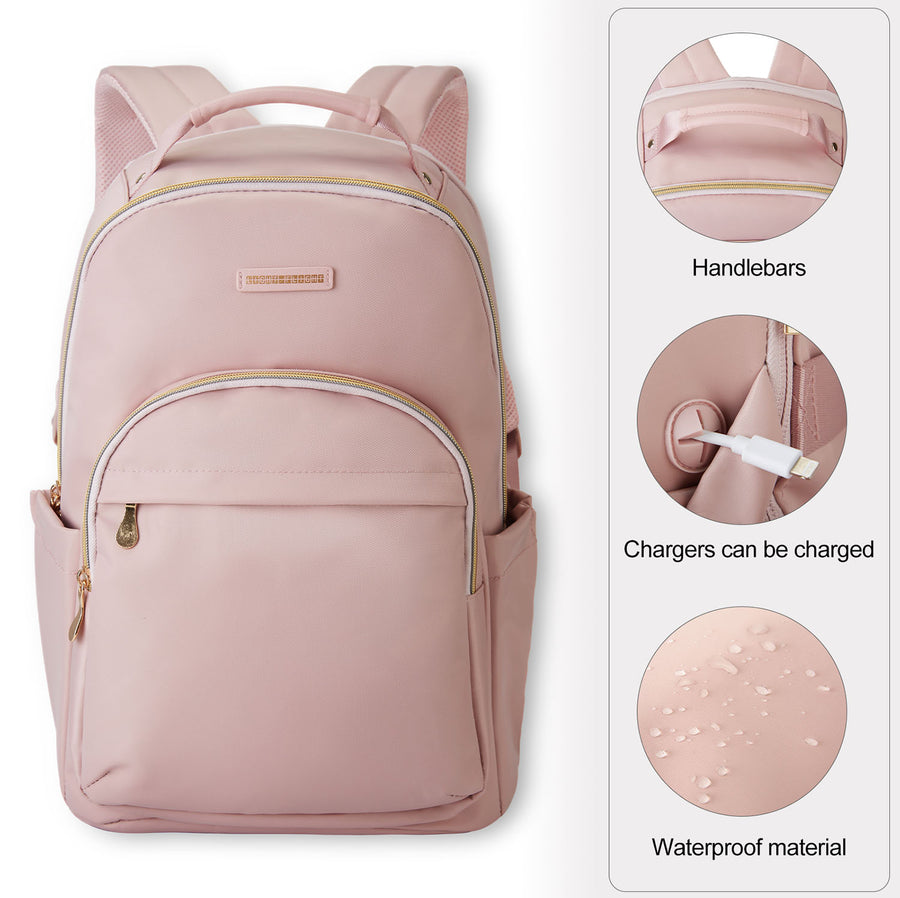 LIGHT FLIGHT Women Laptop Backpacks for 15.6‘’ Laptop Casual Bag