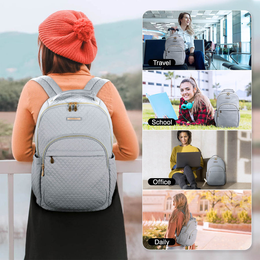Zaini per laptop da donna di volo leggero per borsa casual per laptop da 15,6 ”