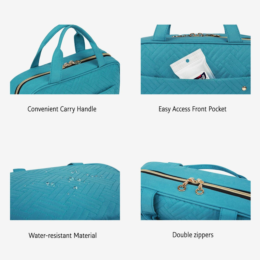 Bonchemin Teal The Space Saver Toatety Bag