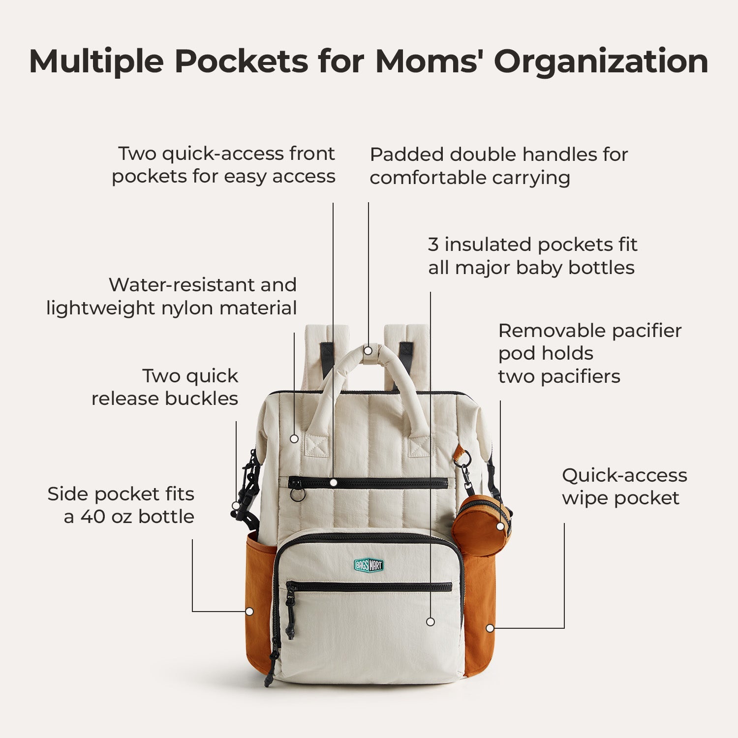 Walker 25L Featherlight Travel Diaper Backpack