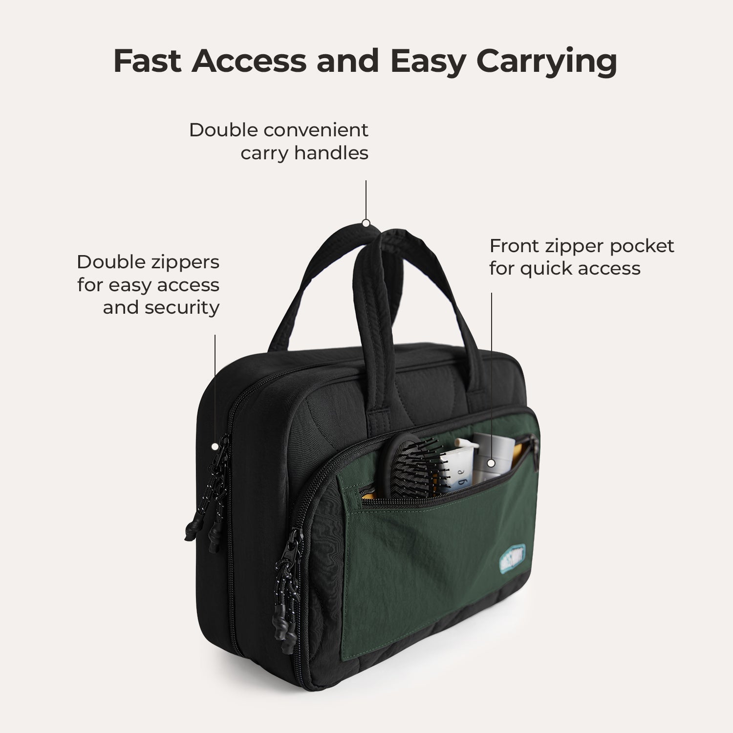 Walker Hanging Travel Toiletry Bag with Waterproof Compartment