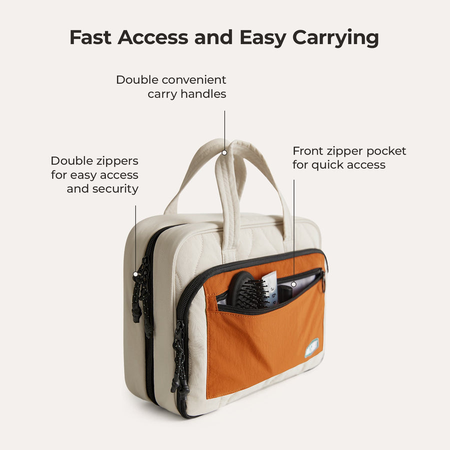 Walker Hanging Travel Toiletry Bag with Waterproof Compartment