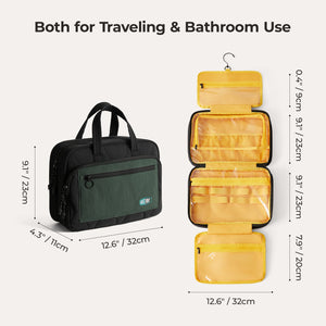 Walker Hanging Travel Toiletry Bag with Waterproof Compartment