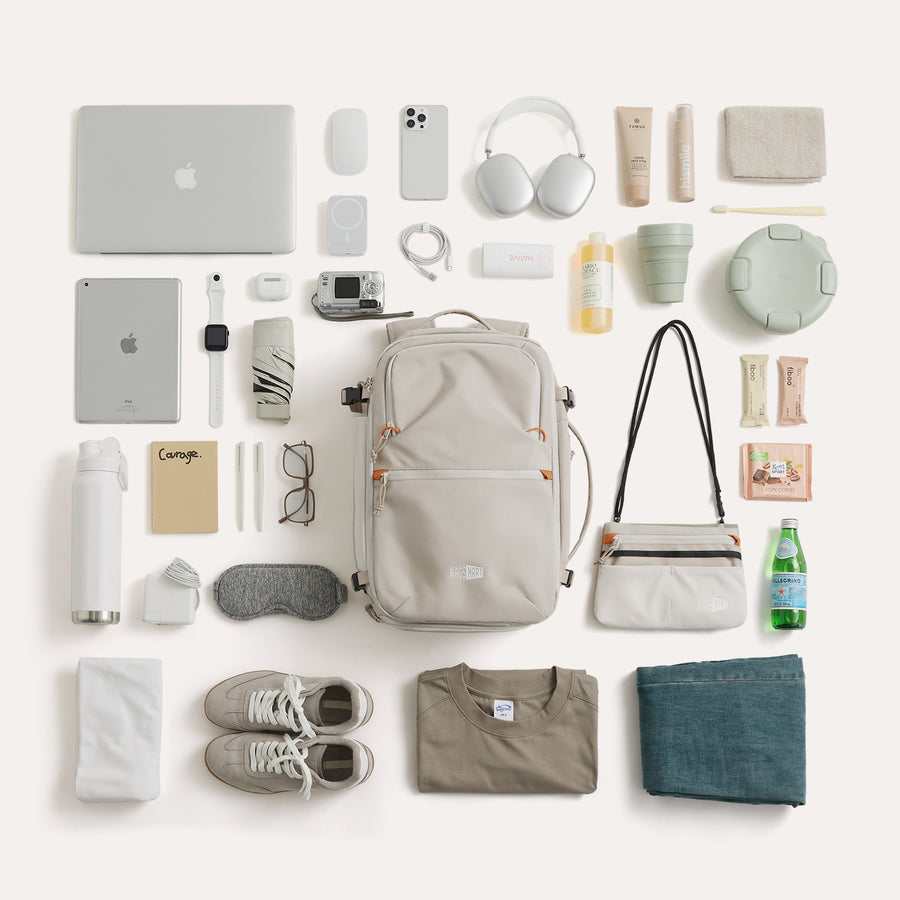 big backpack for travel bone white