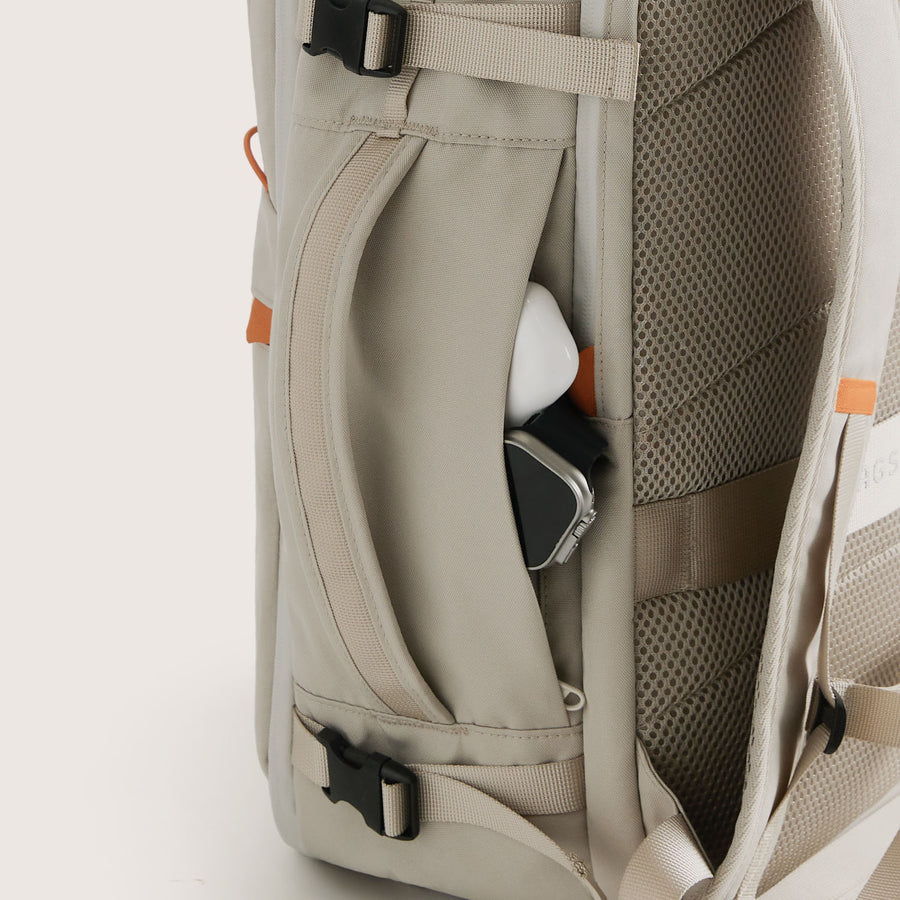 laptop travel backpack bone white